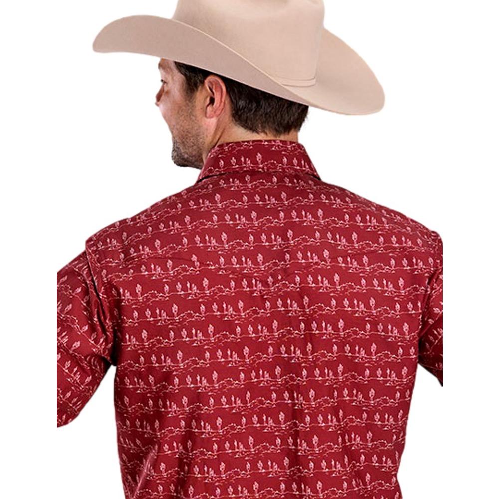 Roper Men’s Snap Shirt, Desert Red, 03-001-0064-0475