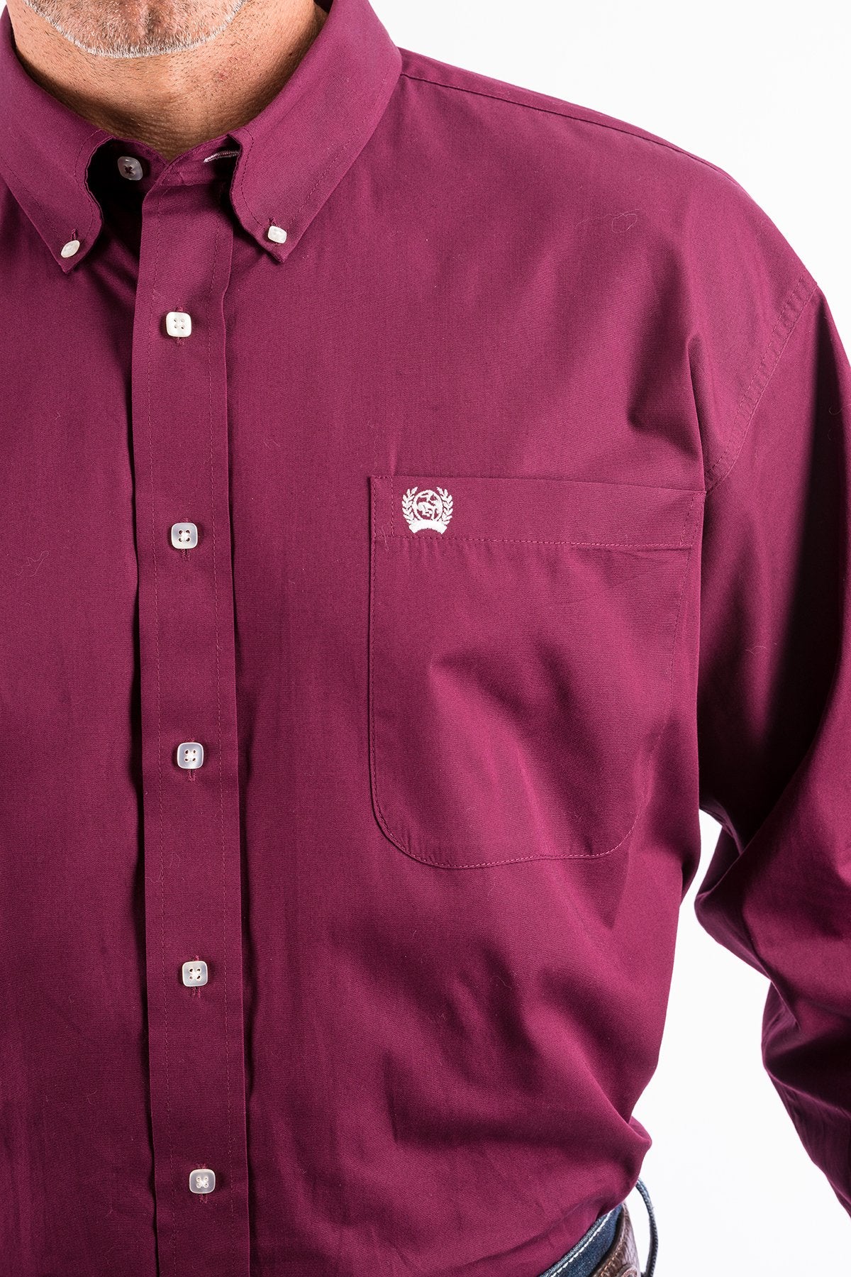 Cinch Men’s Long Sleeve Button Up, Plumb MTW1104239
