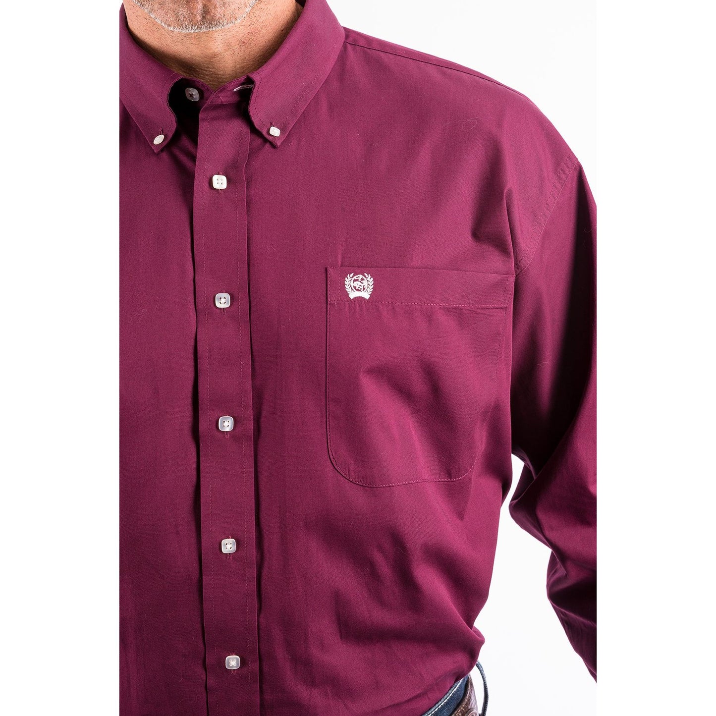 Cinch Men’s Long Sleeve Button Up, Plumb MTW1104239