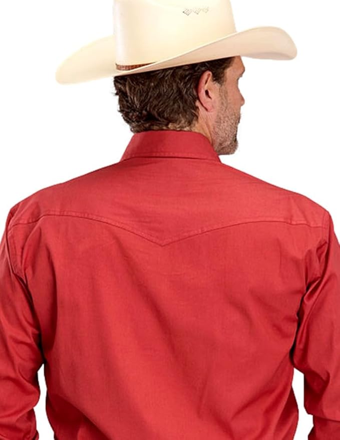 Roper Men’s Long Sleeve Western Snap Shirt Rust 3-01-265-4100