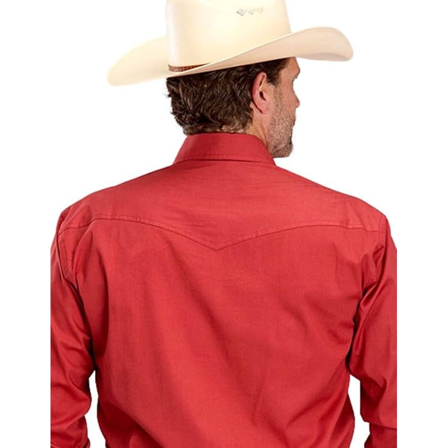 Roper Men’s Long Sleeve Western Snap Shirt Rust 3-01-265-4100