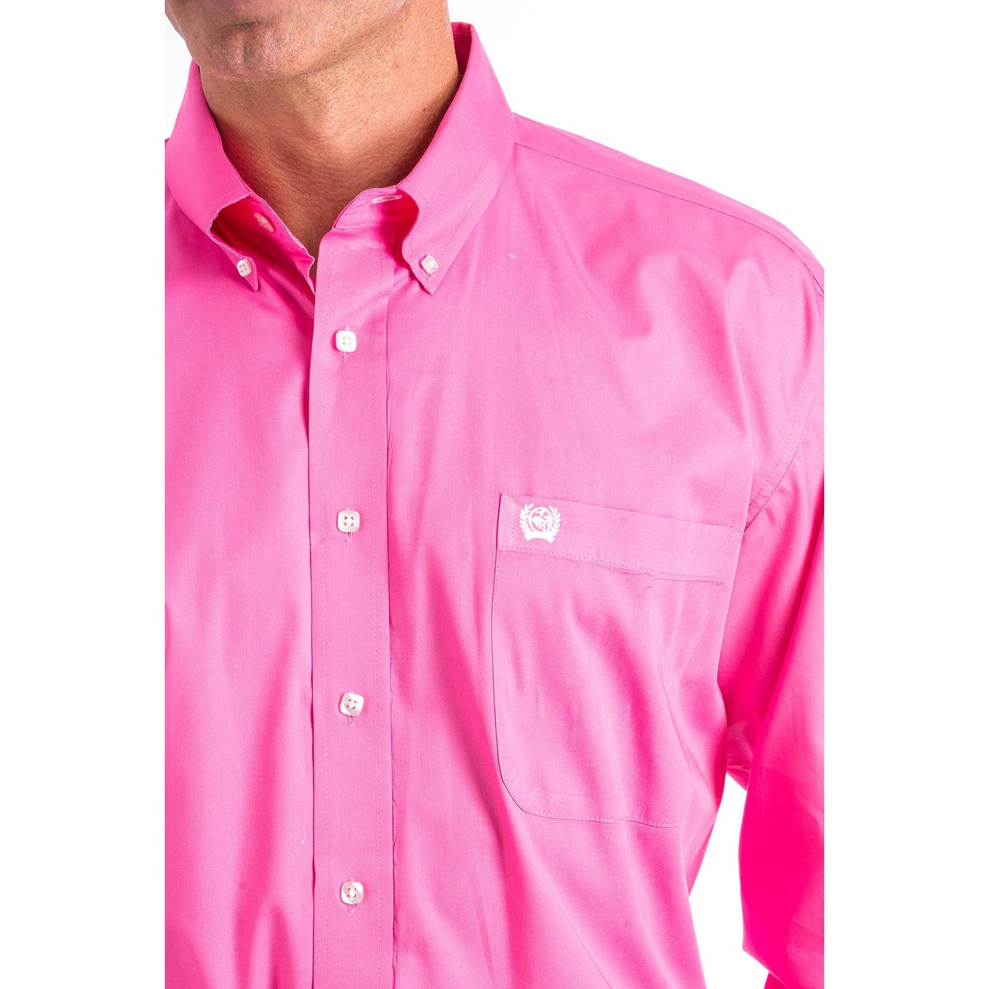 Cinch Men’s Long Sleeve Button Up Pink MTW1103320