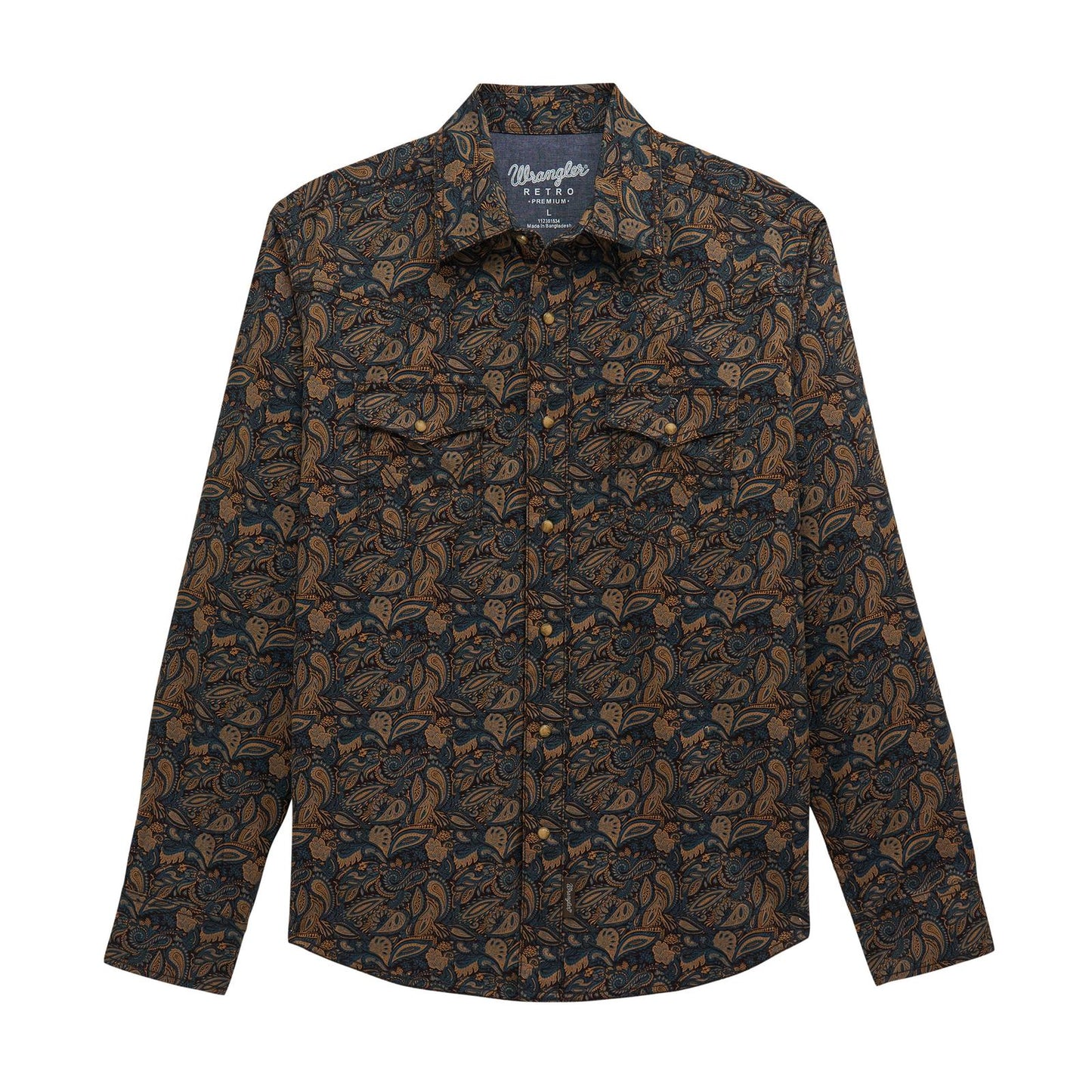 Wrangler Men’s Shirt, Retro, Long Sleeve, Snap 112381534