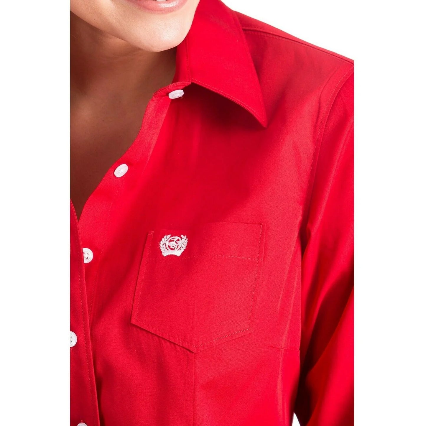 CINCH - Ladies Western Shirt, BUTTON-DOWN, Red MSW9164032