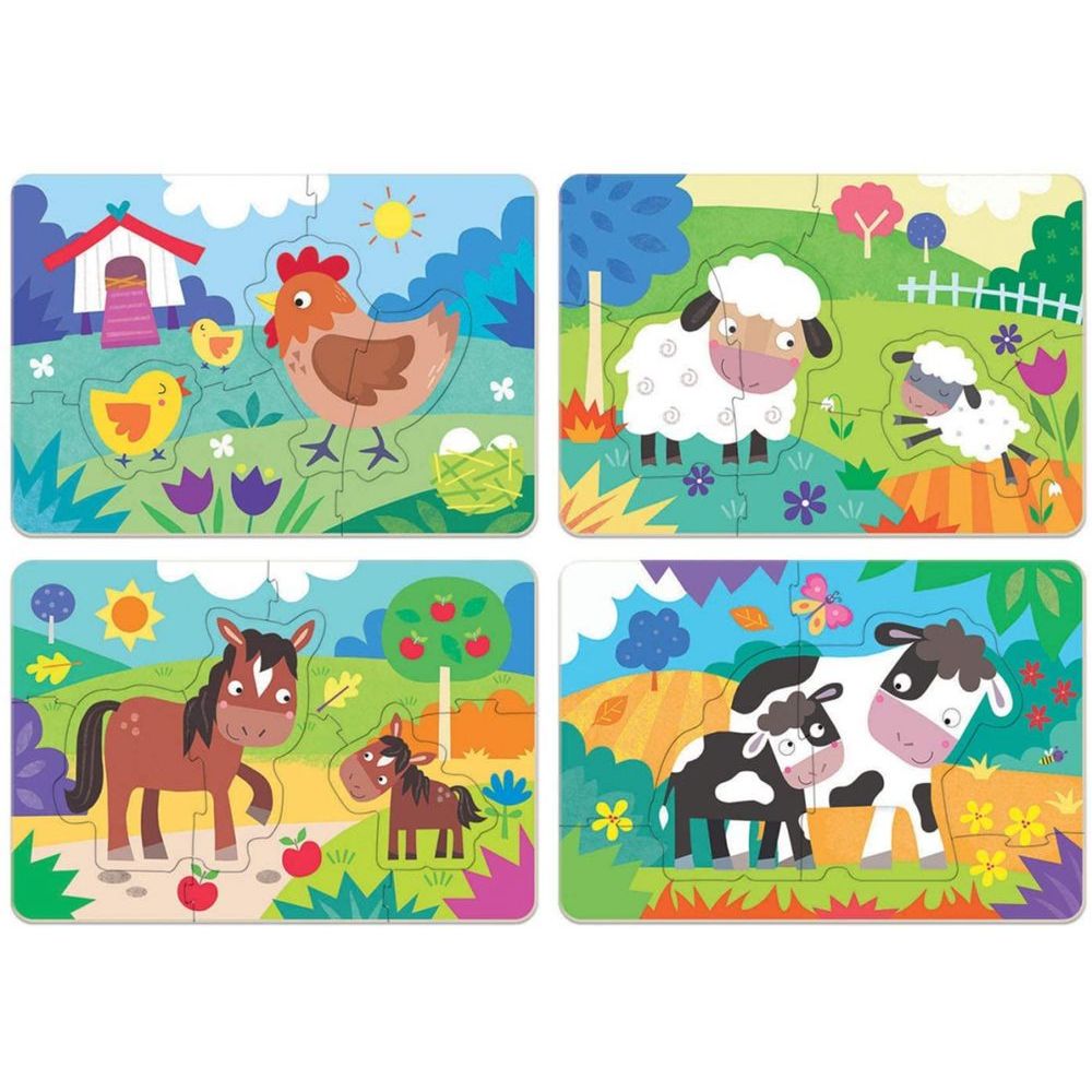 EDUCA My first 4 puzzles 24pc Farm Friends 18899