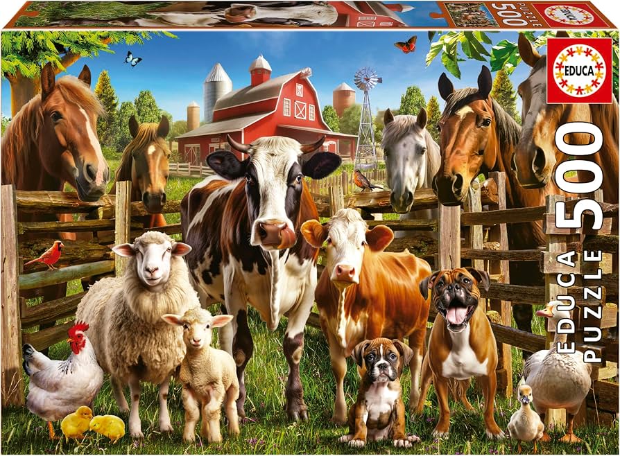 EDUCA Farmyard Buddies Puzzle 500pc 19905