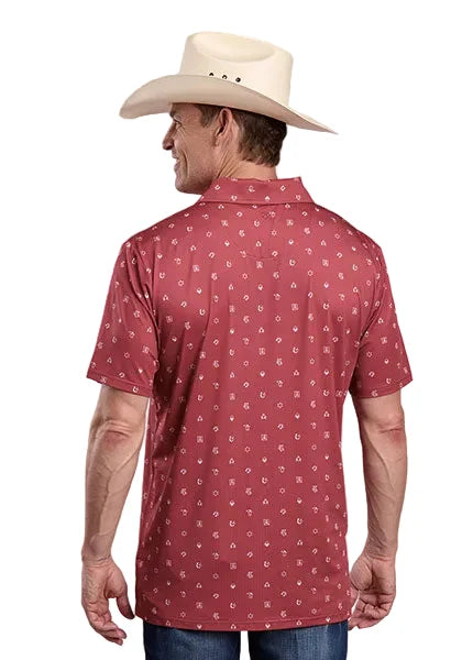 Roper Men’s Polo Shirt, Red 3-073-0224-0424