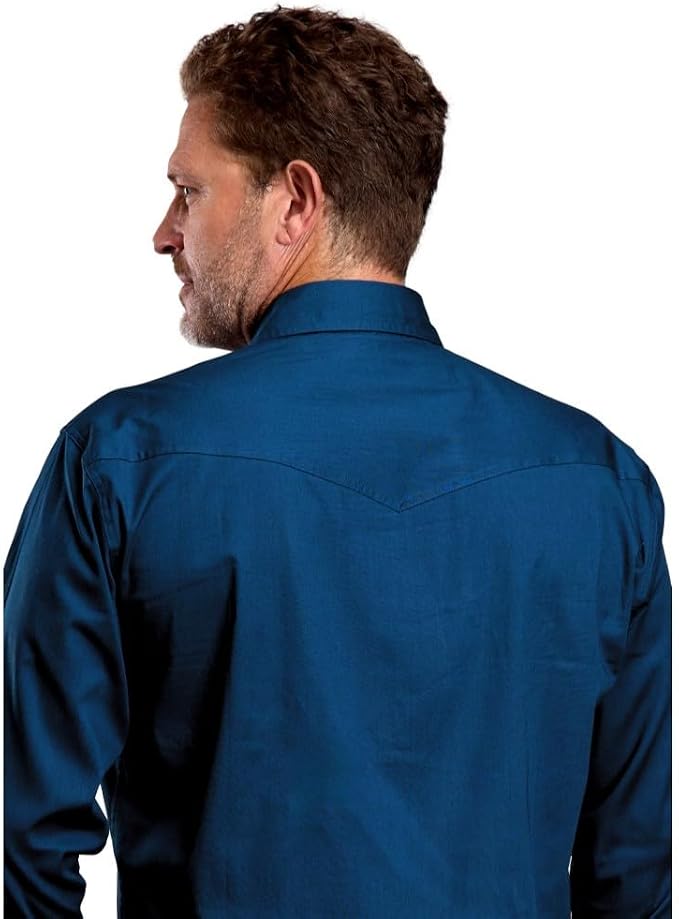 Roper Men’s Long Sleeve Western Snap Shirt, Midnight Blue 3-01-765-4102