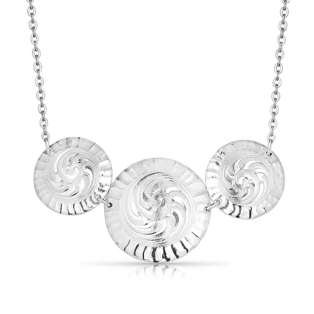 Montana Silversmiths Necklace - Chipped Edge Concho NC5813SV