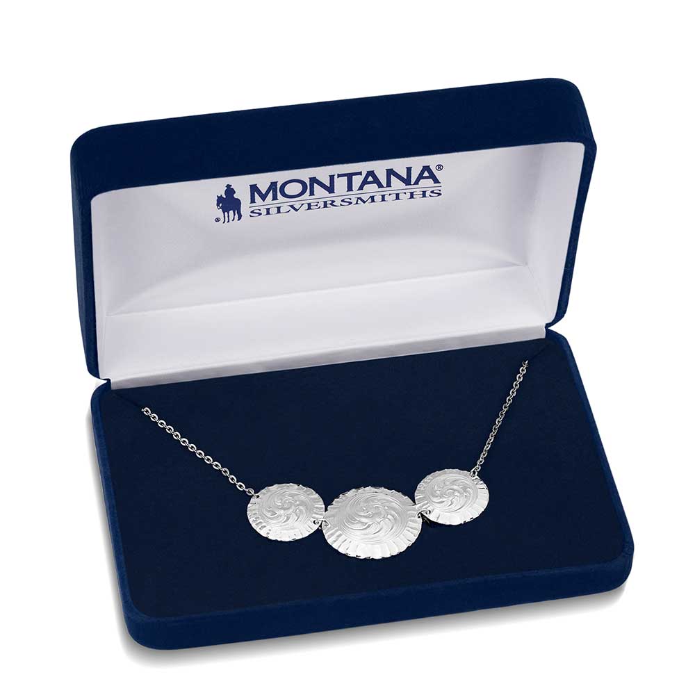 Montana Silversmiths Necklace - Chipped Edge Concho NC5813SV
