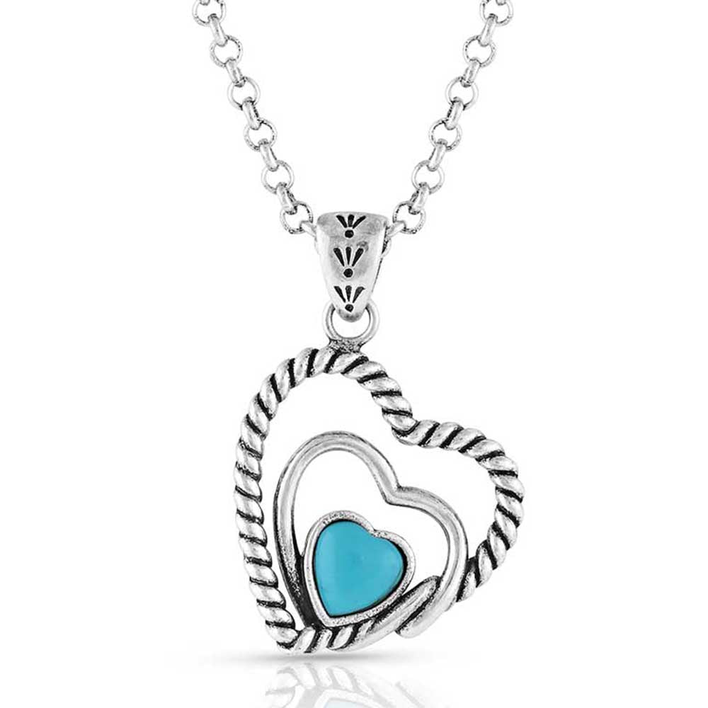 Montana Silversmiths Necklace - Clearer Ponds Turquoise Heart NC5179