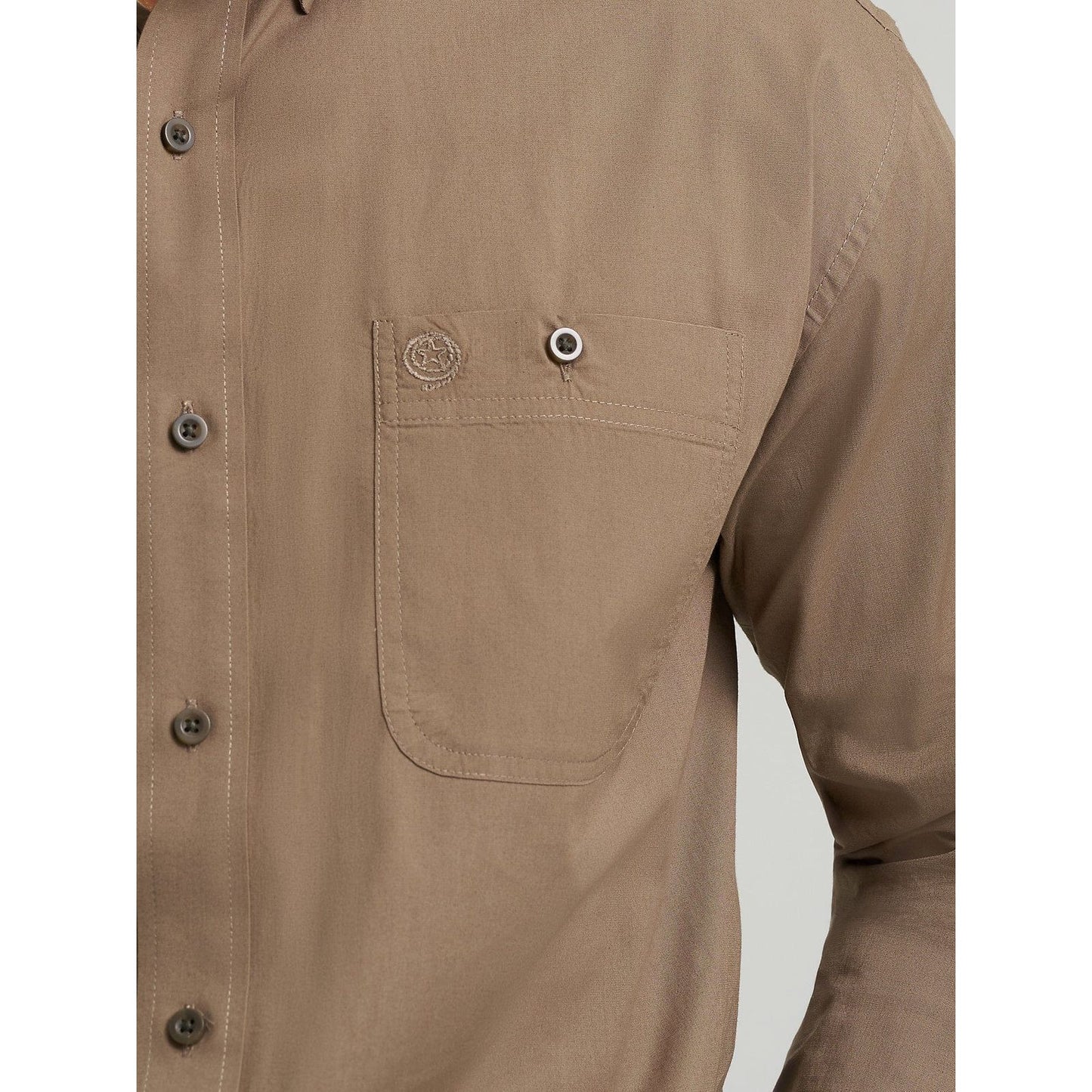 Wrangler Men’s George Straight, Button Down, Walnut, 112368207