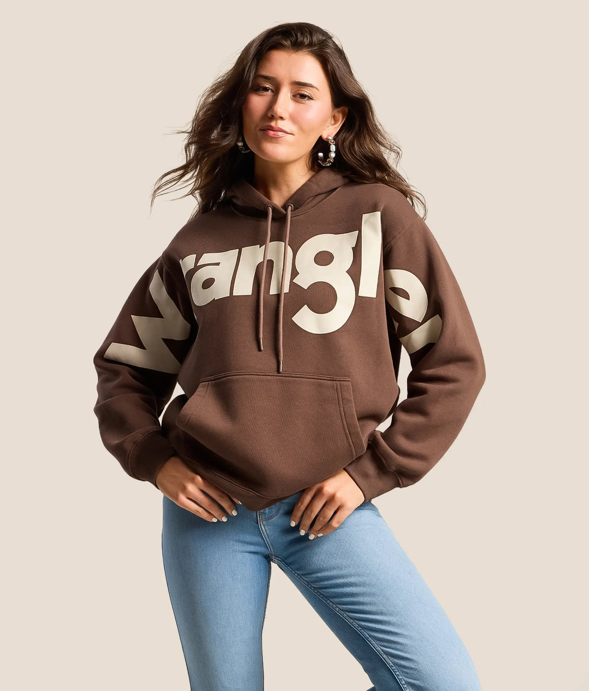 Wrangler Women's Brown Hoodie 112385387