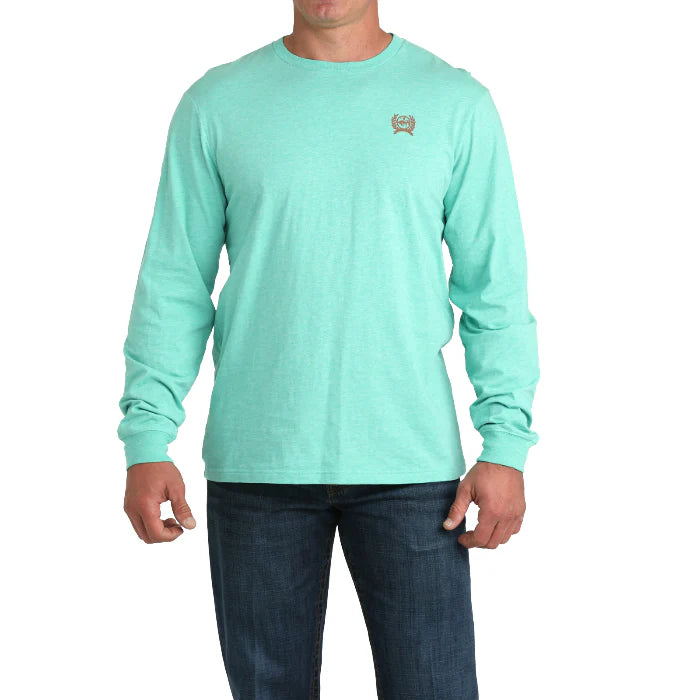 Cinch Men’s Long Sleeve T-shirt Turquoise MTK1721019