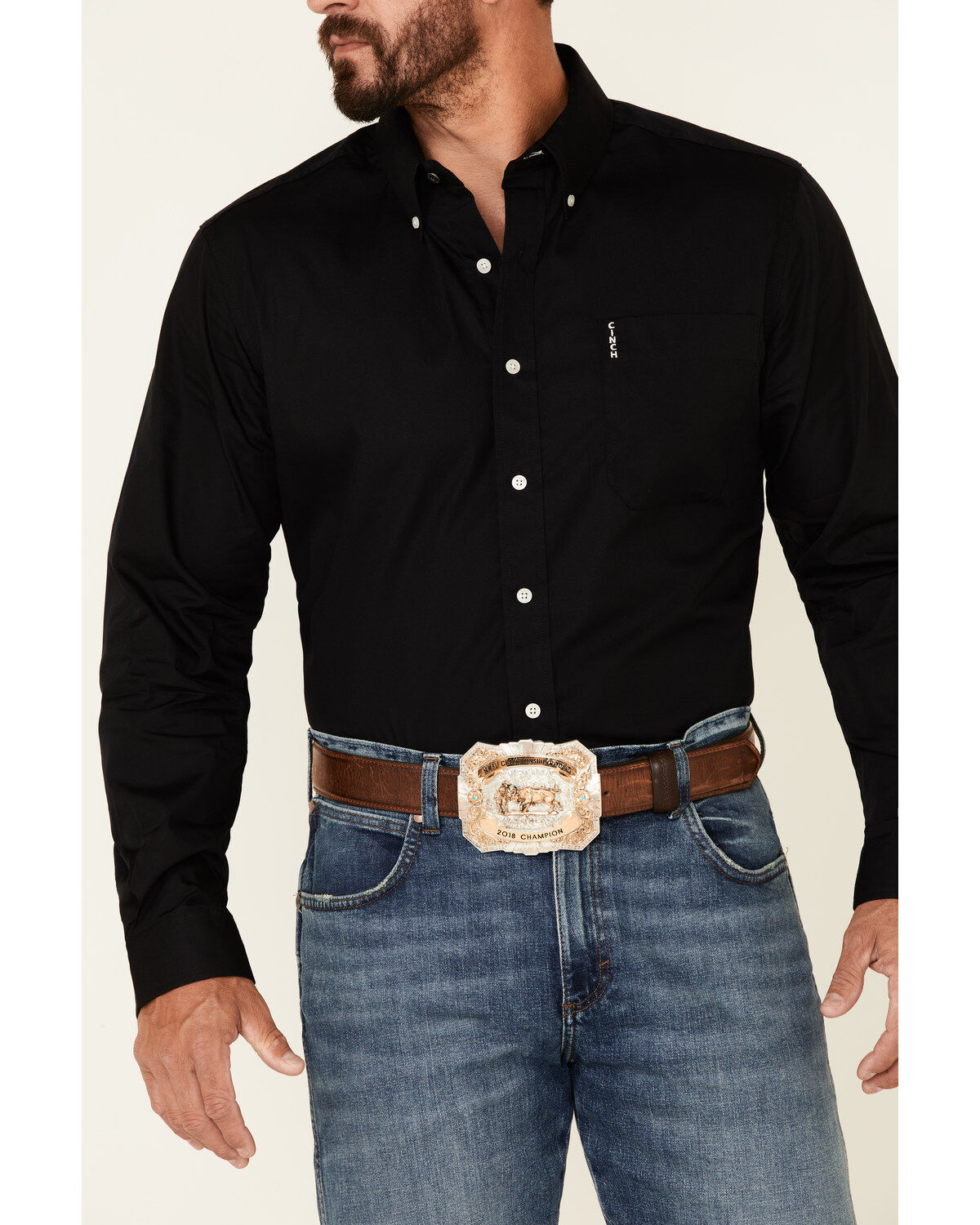 Cinch Men’s Modern Fit, Black, Button Down Shirt - MTW1347019