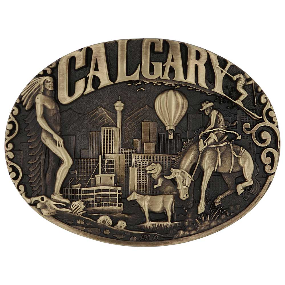 Montana Attitude Buckles - Alberta Calgary Brass 61264C