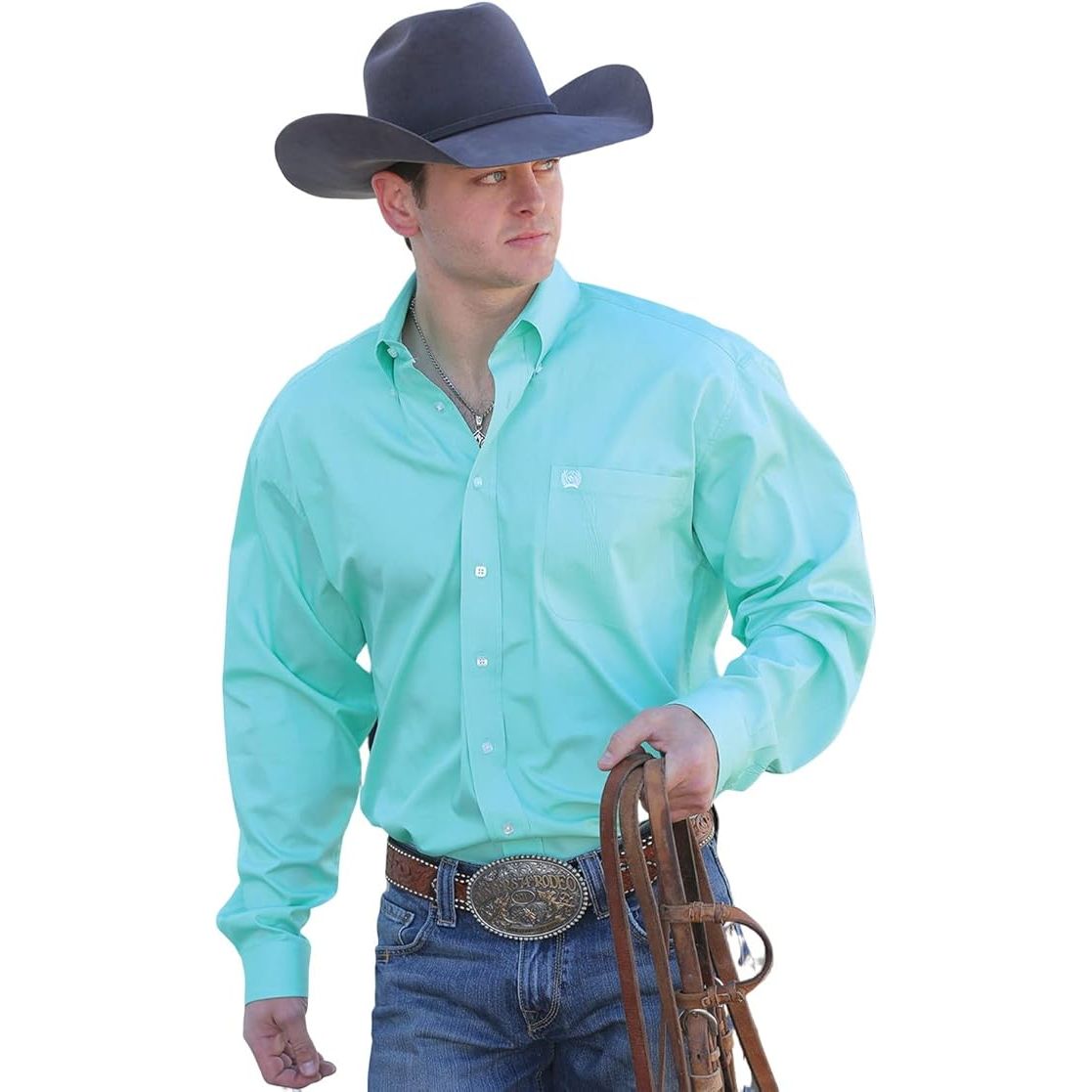 Cinch Men’s Western Shirt - Button Front, Mint Green MTW1104237