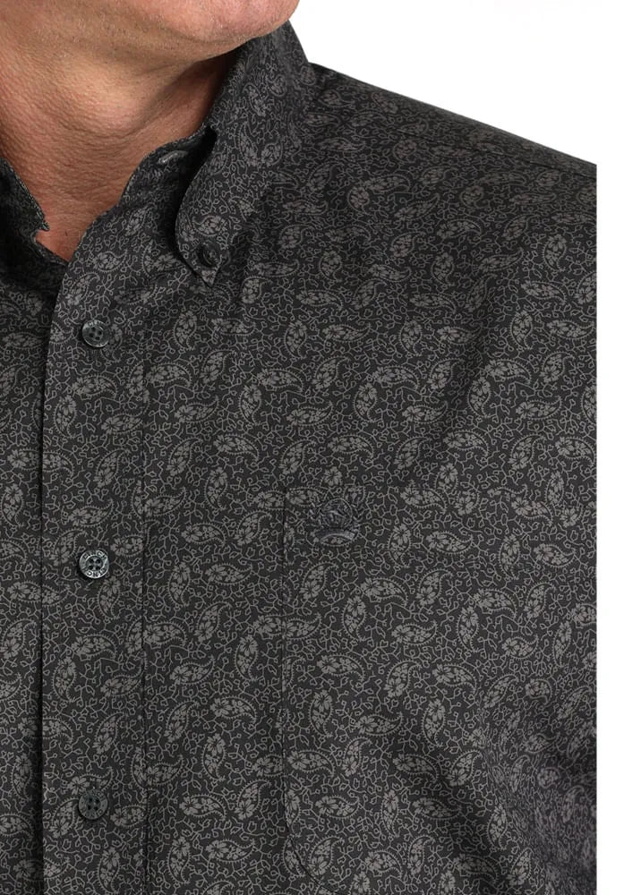 CINCH - Men LONG SLEEVE BUTTON-DOWN SHIRT, Charcoal MTW1105959