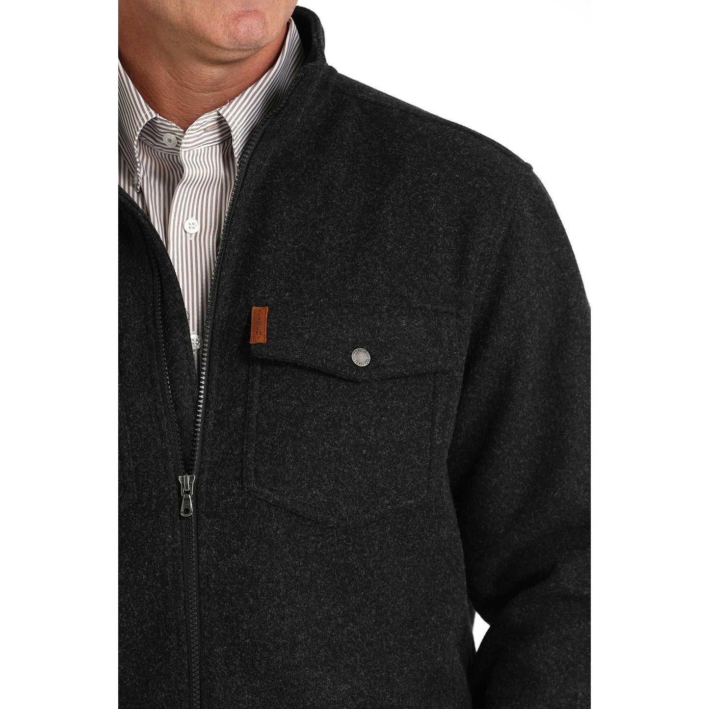 Cinch Men’s Knit Shirt Jacket Black- MWJ1907001