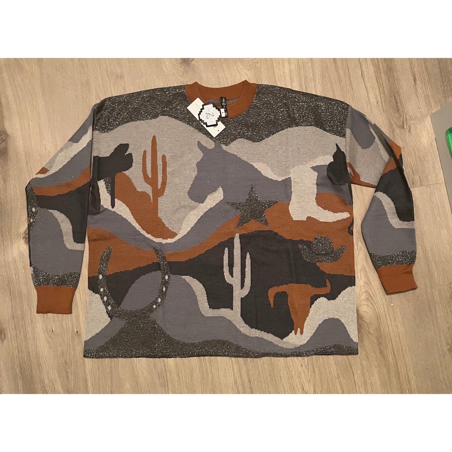 Two 2 Fly Ladies Western Desert Sweater