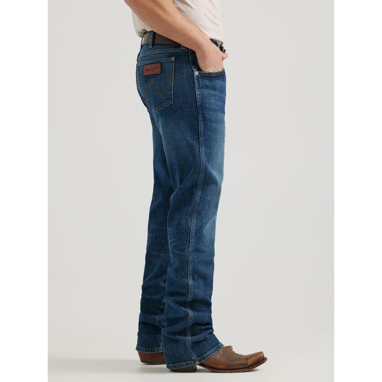 Mens Retro Wrangler Slim Boot Jeans