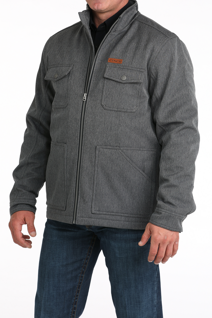 Cinch Men’s Jacket - Conceal Carry Black Herringbone MWJ1566005