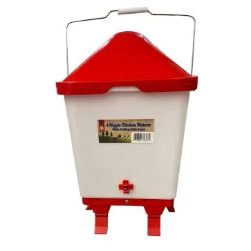 Plastic Poultry Waterer Drinker by TBL, 4 Nipple w/ heated base TBLC28