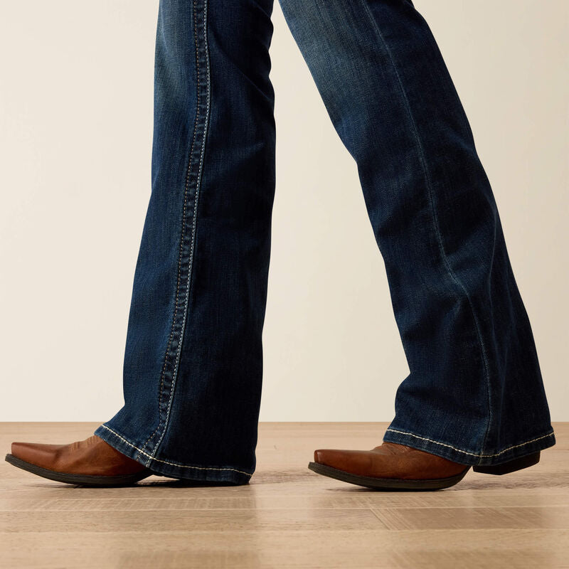 Ariat Ladies Jean, Mid Rise Stretch Entwined Festival Boot Cut 10025286