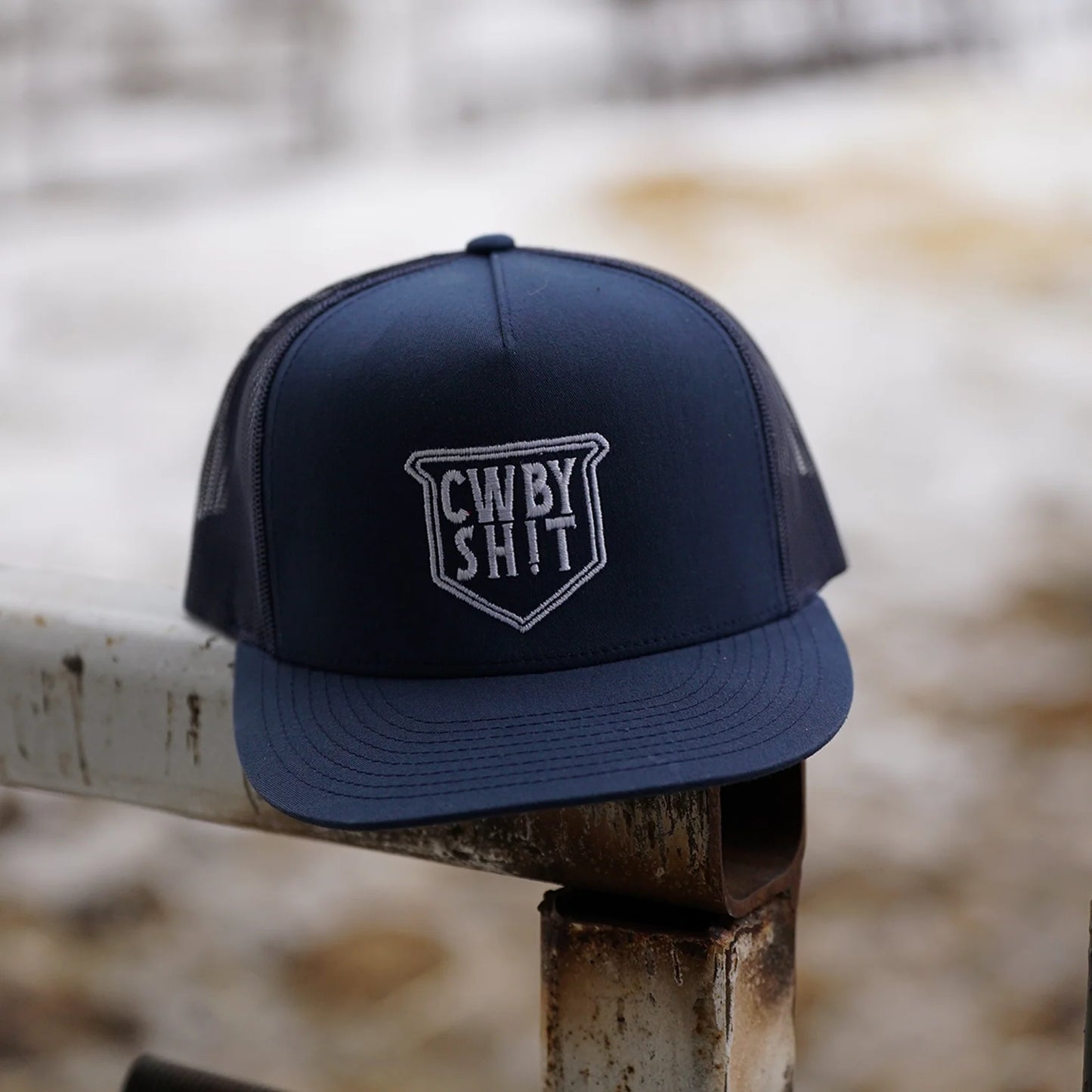 Cowboy Sh*t - Men’s Ball Cap, “The Cardston”, Navy, SnapBack, Flat Brim 238