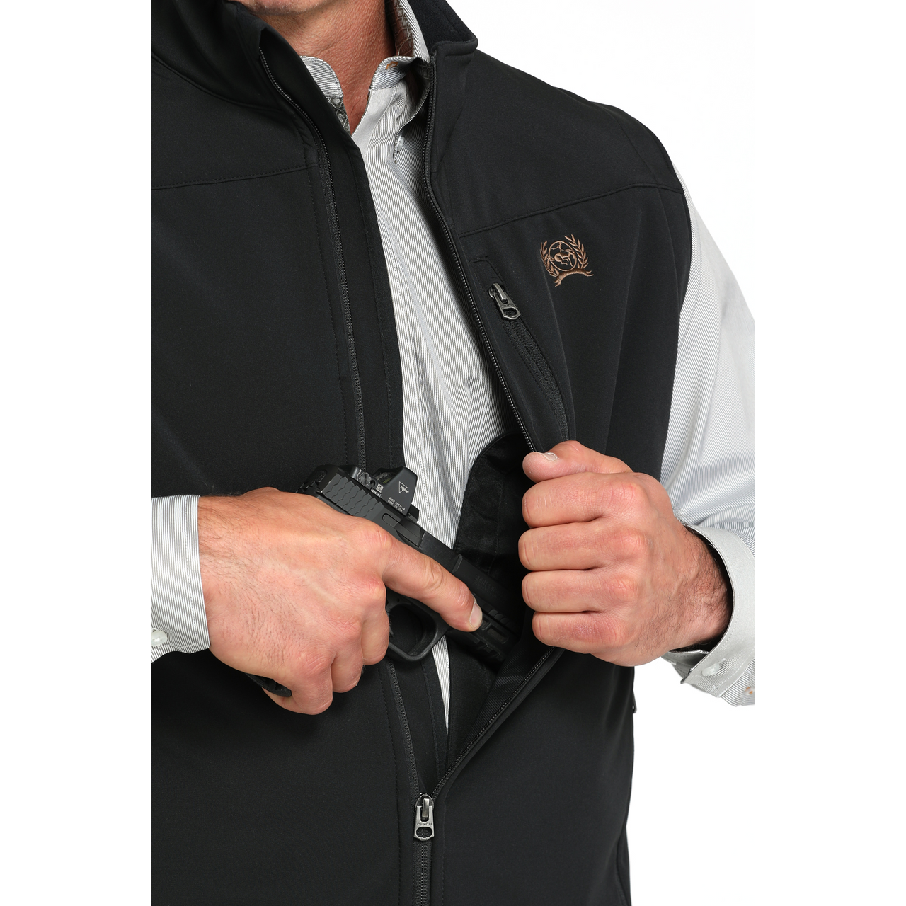 Cinch Men’s Vest, Bonded, Black MWV1541010