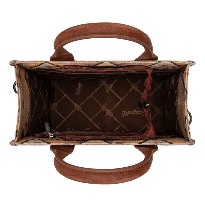 Wrangler Aztec Tote Bag, Top Handle, Shoulder Purse and Handbag, WG2209-8120STN