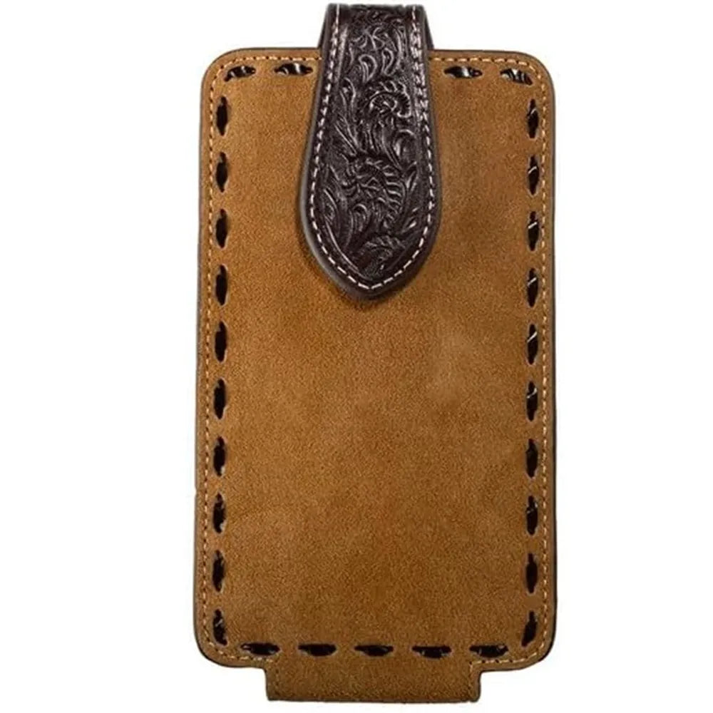 Nocona Cell Phone Case, Roughout, Bucklace, Brown 0697008