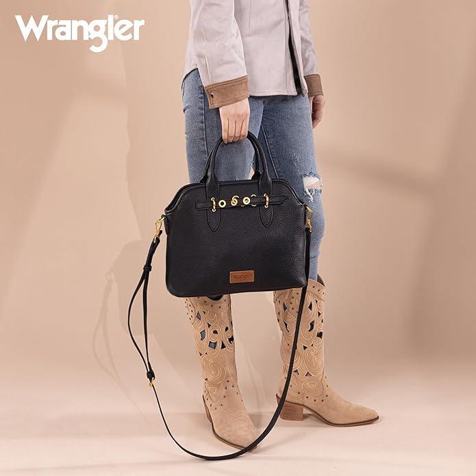 Wrangler Tote Bags for Women Medium Crossbody Purse for Ladies Soft Designer Top-handle Handbags WG201-8012