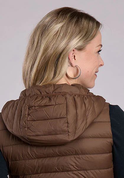 Roper Ladies Down Vest, Brown 03-098-0685-6216