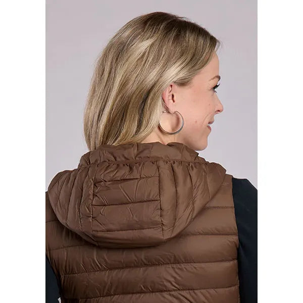 Roper Ladies Down Vest, Brown 03-098-0685-6216