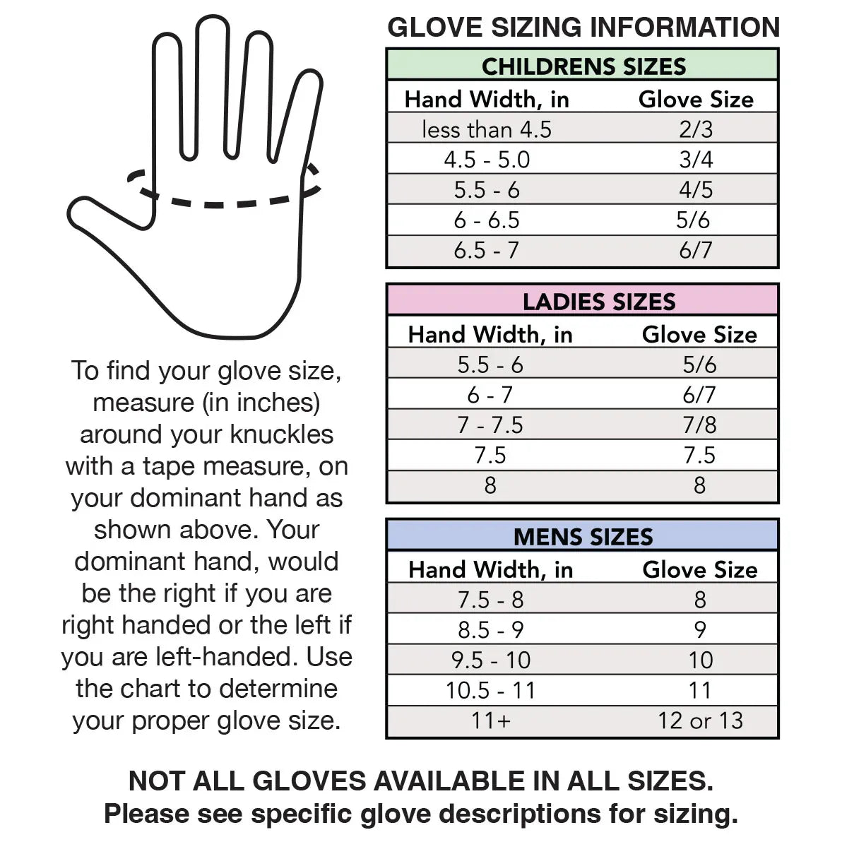 SSG 9000 Gloves Ladies, All Weather Lined