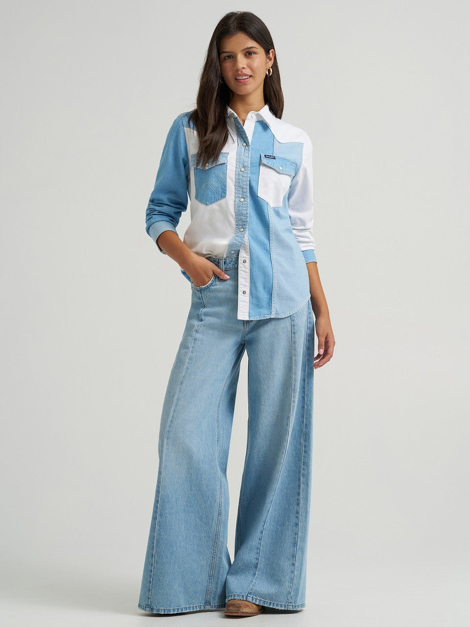 Wrangler Ladies, Retro, Long Sleeve Snapshirt 112374832