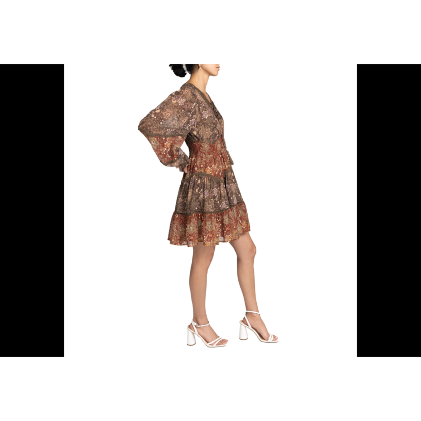 Miss Me - Women's Boho Floral Tiered Mini Dress