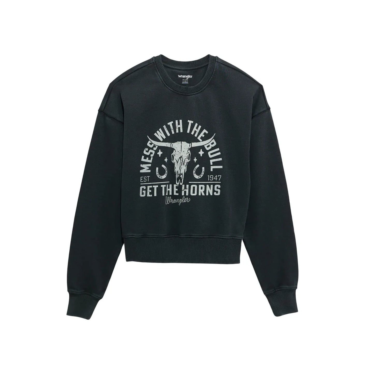 Wrangler Ladies Charcoal Crew-Neck Sweatshirt 112373006