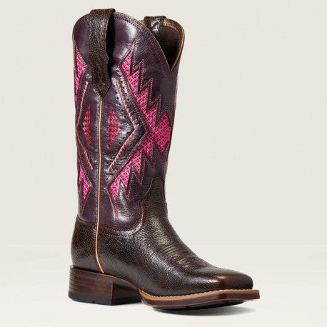 Ariat Ladies Western Boot,Be Cool, Square Toe, Pinto VentTEK 360, 10040378