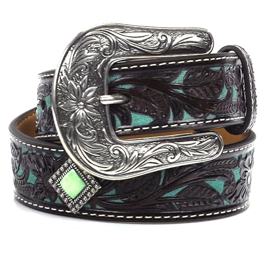 Ariat Kids Belt Floral Inlay Concho Belt - A1302402