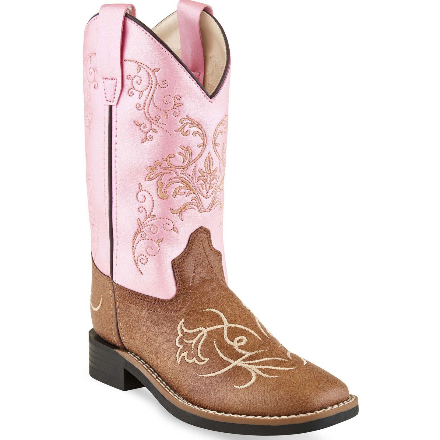 Old West Youth Cowboy Boot, Square Toe, VB9145
