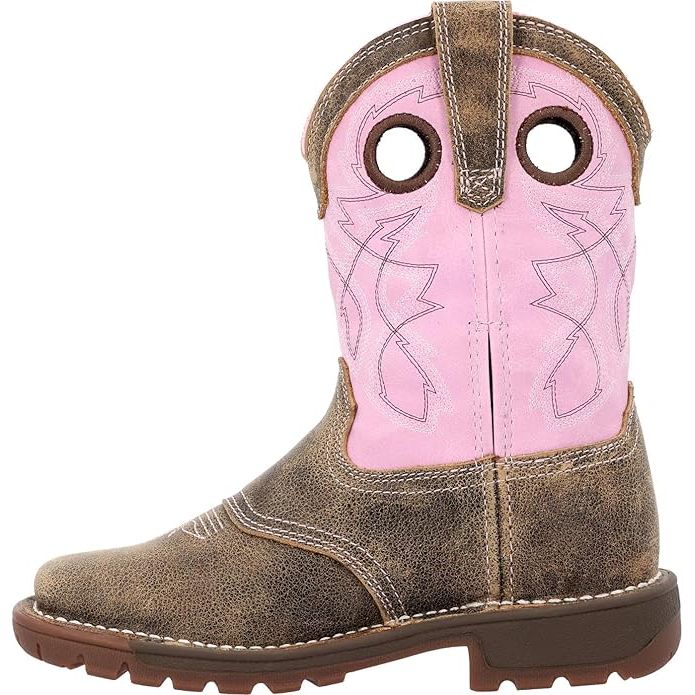 Rocky Youth Cowboy Boot, Square Toe, Lavender Top, RKW0408Y