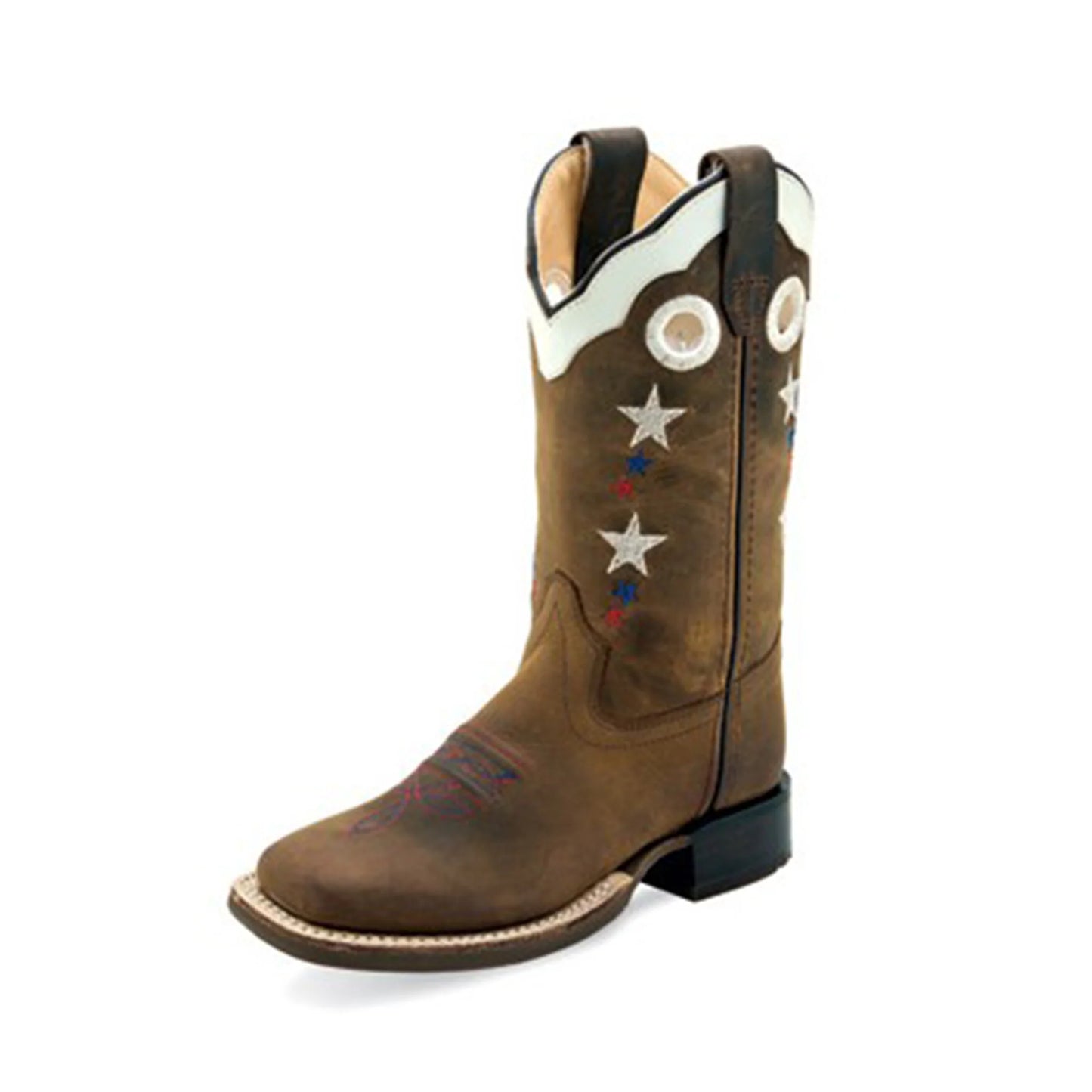 Old West Children of Western Boot, Square Toe, Stars BSC1964