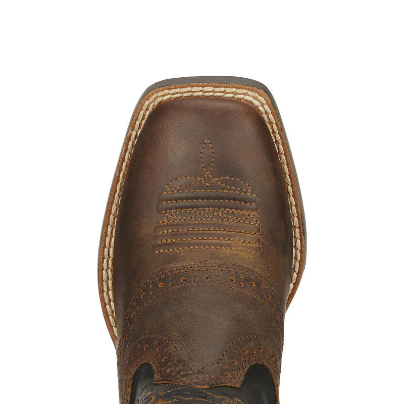 Ariat Youth Cowboy Boot, Square Toe, “Heritage Roughstock”, 10016239