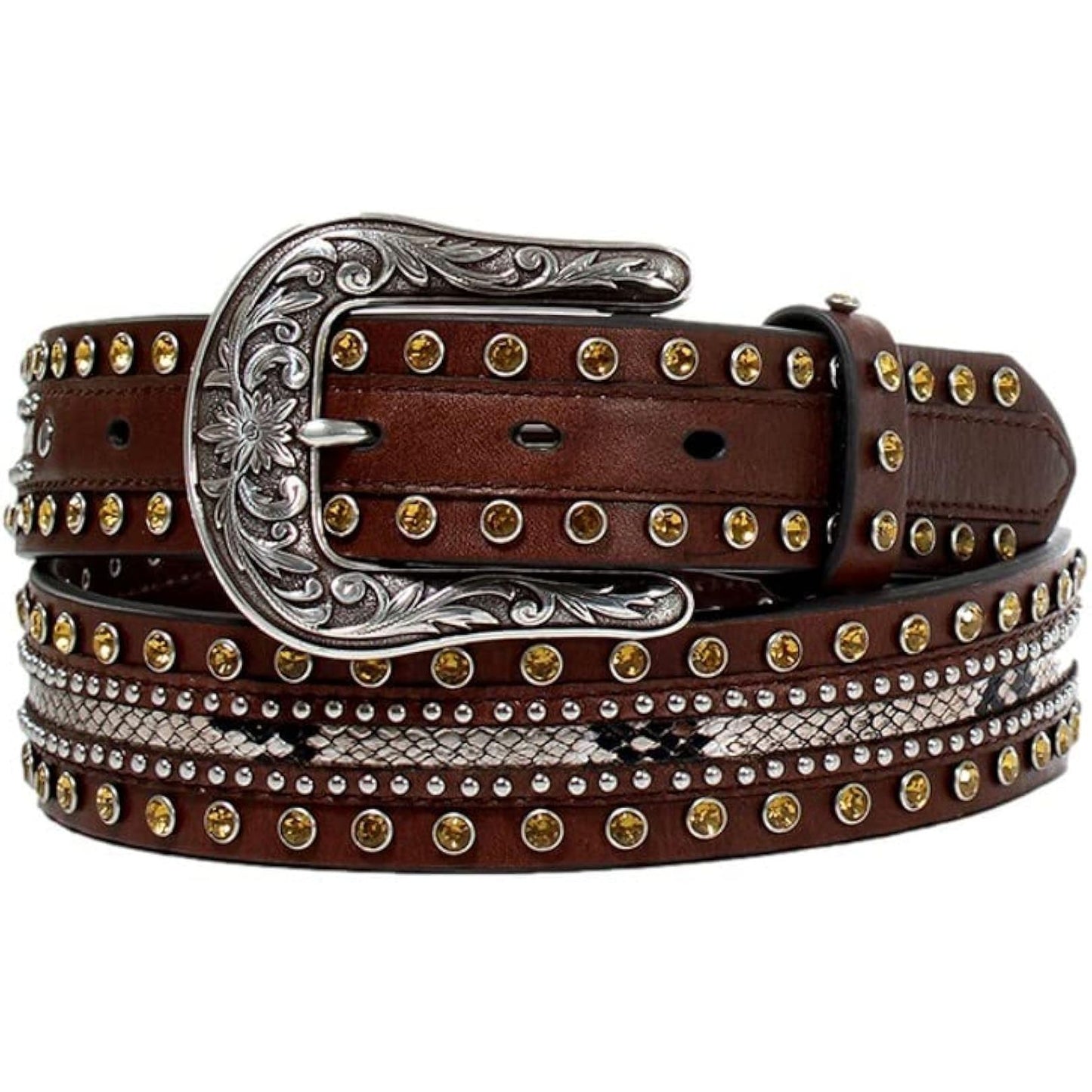 Ariat Ladies Belt Studded Brown A1590002