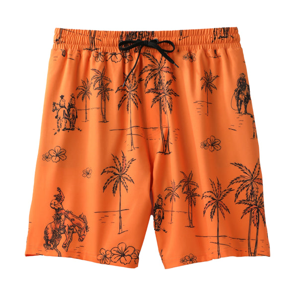 Cinch Men’s Cowboy Swim Shorts, Orange MB58135012