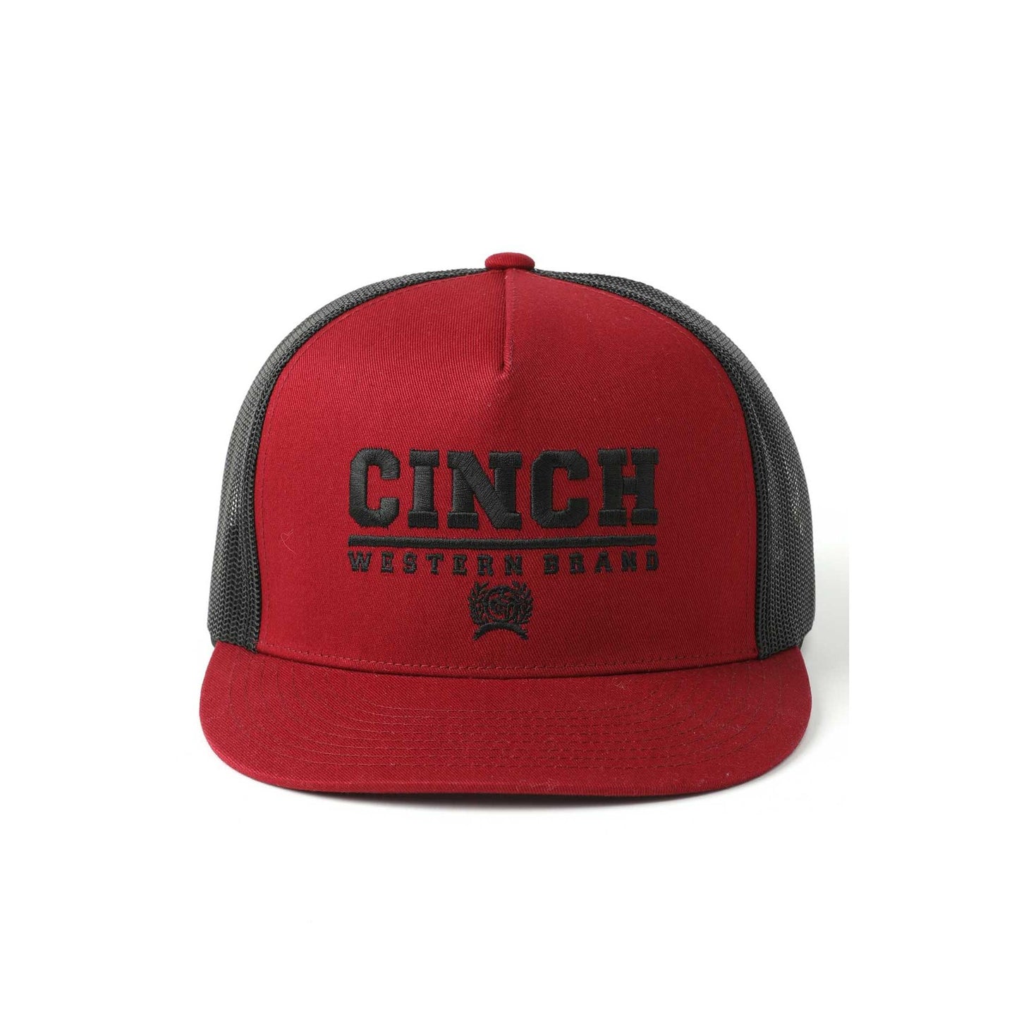 Mens Cinch Jeans SnapBack, Flat Brim - Burgundy MCC0600612