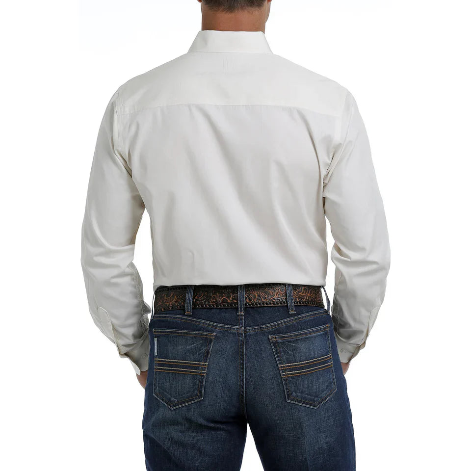 Cinch Men’s Modern Fit, Solid White, Button Down Shirt - MTW1347152