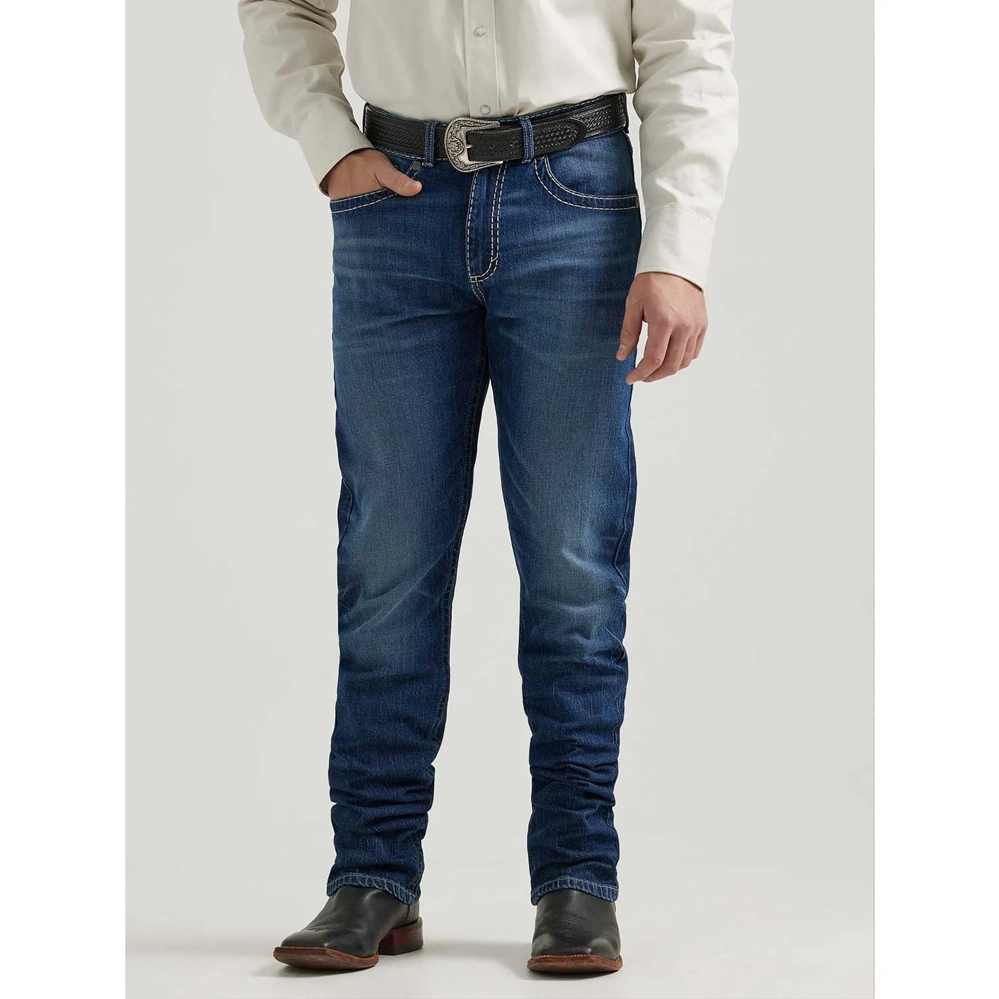 Mens Rock47Denim Wrangler SlimStraight Jeans
